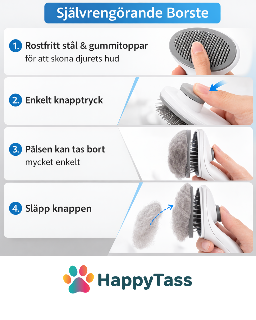 HappyTass Pälsborste